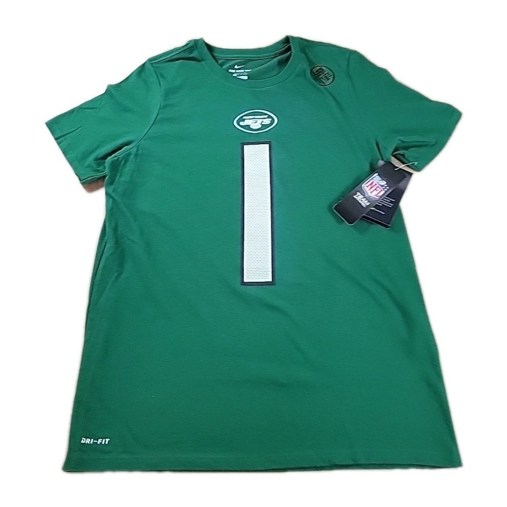 New York Jets NFL Sauce‎ Gardner Nike Green FUSE Name & Number T-Shirt BOYS L
